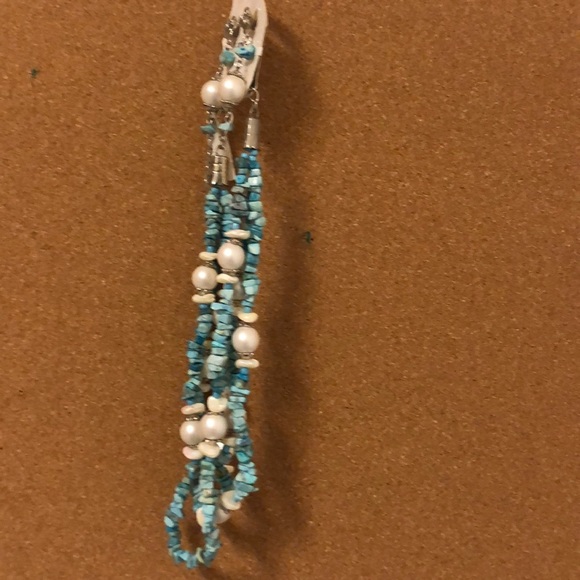 Oyster pear custom made necklace matching earrings - Picture 8 of 8